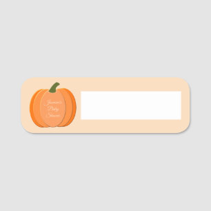 Porte-nom Baby shower Citrouille neutre genre mignon Orange