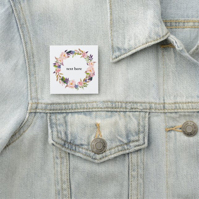 Porte-nom balise boho floral Classic Name (En situation)