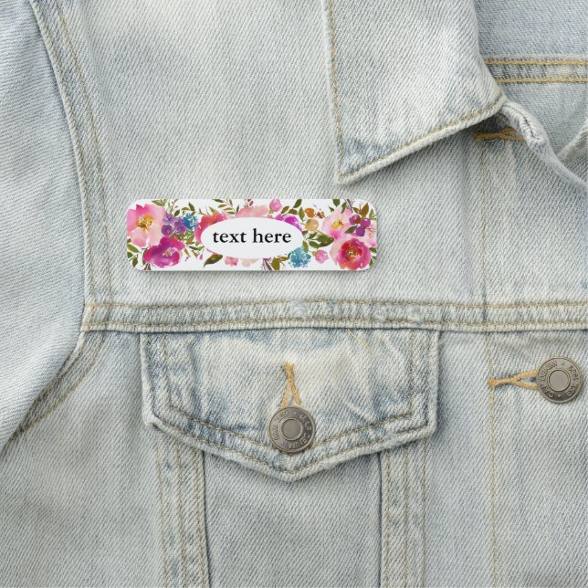 Porte-nom balise boho floral Classic Name (En situation)