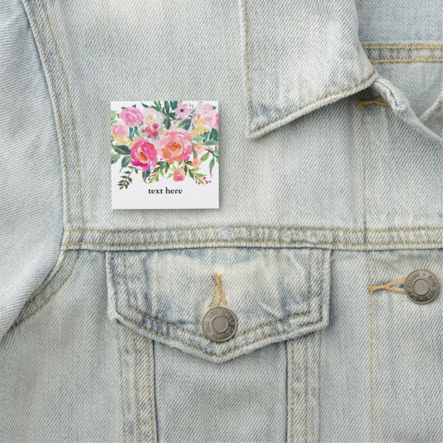 Porte-nom balise boho floral Classic Name (En situation)