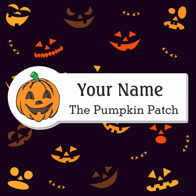 Porte-nom Balise de nom avec Citrouille Halloween Balise de  (Créateur téléchargé)
