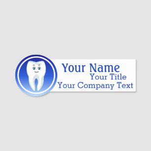 Porte-nom Balise de nom avec logo Dentist Tooth Insigne de t