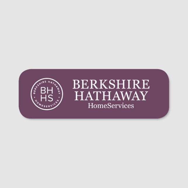 Porte-nom Balise de nom Berkshire Hathaway (Devant)