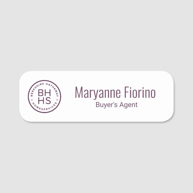 Porte-nom Balise de nom Berkshire Hathaway (Devant)