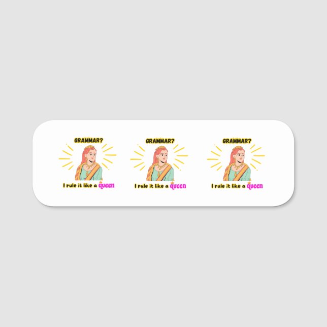 Porte-nom Balise de nom classique (Devant)