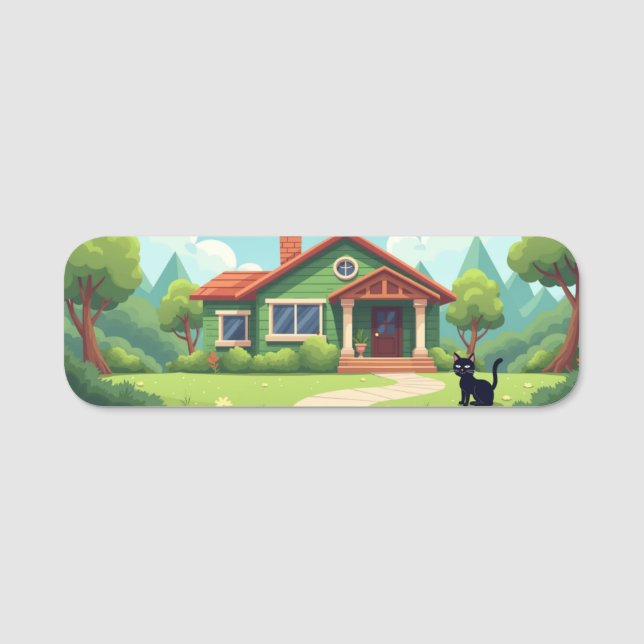 Porte-nom Balise de nom classique (Devant)