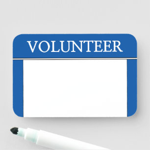 Porte-nom Balise de nom Conservateur, Dapper "VOLUNTEER"