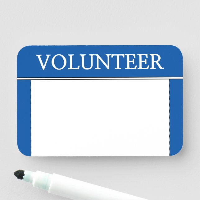 Porte-nom Balise de nom Conservateur, Dapper "VOLUNTEER" (En situation)