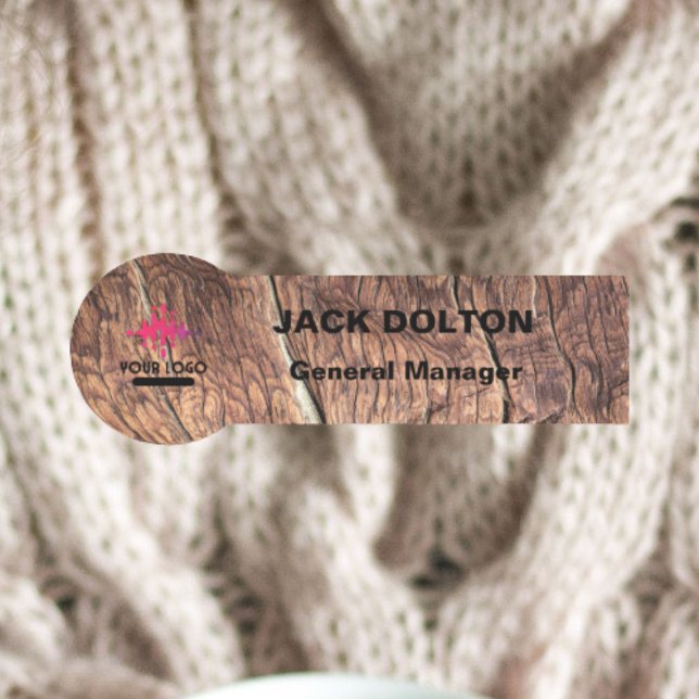 Porte-nom Balise de nom d'argent du logo personnalisé pour l (Créateur téléchargé)