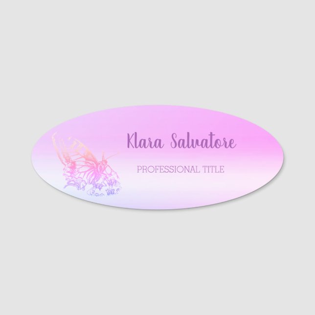 Porte-nom Balise de nom de grand papillon Extraordinaire pou (Devant)