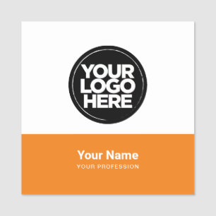Porte-nom Balise de nom de la broche de l'employé orange ou