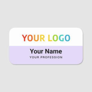 Porte-nom Balise de nom de la broche de l'employé violet ou 