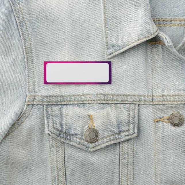 Porte-nom Balise de nom de la frontière de la fumée rose néo (En situation)