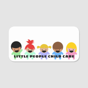 Porte-nom Balise de nom de la garderie Blank Happy Children