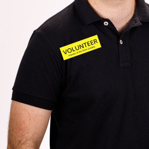 Porte-nom Balise de nom de l'insigne volontaire jaune