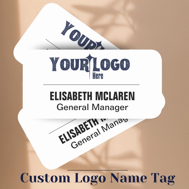 Porte-nom Balise de nom d'employé magnétique - personnalisab (Magnetic Employee Name Tag - Customizable for Professional Use)