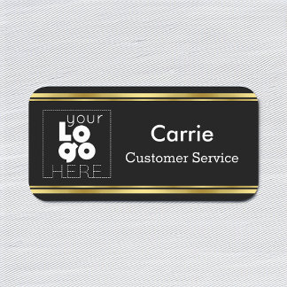 Porte-nom Balise de nom d'entreprise Black and Gold personna
