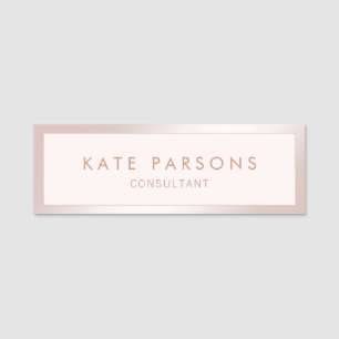 Porte-nom Balise de nom du Spa de beauté Rose Rose Gold Bord