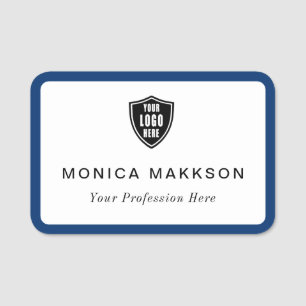 Porte-nom Balise de nom en plastique Balise magnétique ou br