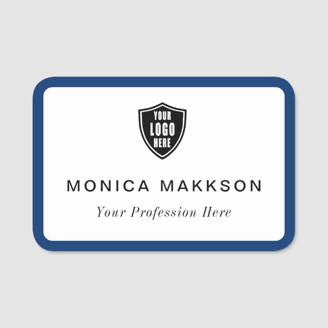 Porte-nom Balise de nom en plastique Balise magnétique ou br (Devant)