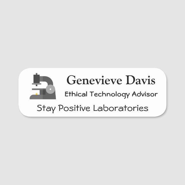 Porte-nom Balise de nom Insigne employé de petite entreprise (Devant)