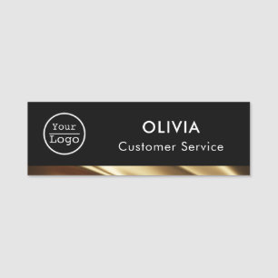 Porte-nom Balise de nom modèle Gold et Black / Classic