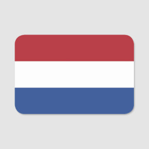 Porte-nom Balise de nom patriotique avec drapeau de Pays-Bas