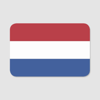 Porte-nom Balise de nom patriotique avec drapeau de Pays-Bas