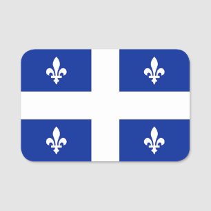 Porte-nom Balise de nom patriotique avec drapeau du Québec
