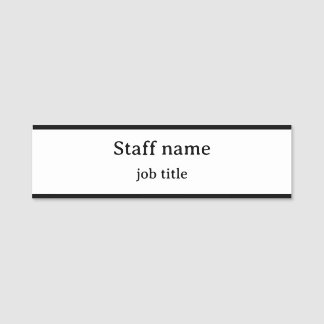 Porte-nom Balise de nom personnalisable pour le travail (Devant)