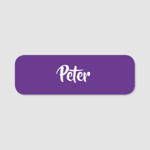 Porte-nom Balise de nom simple violet de nom personnalisé