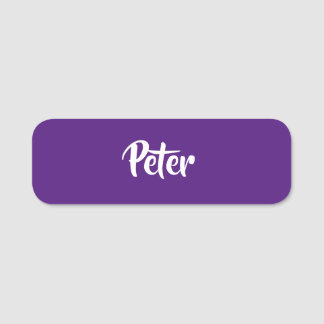 Porte-nom Balise de nom simple violet de nom personnalisé