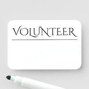 Porte-nom Balise de nom "VOLUNTEER"