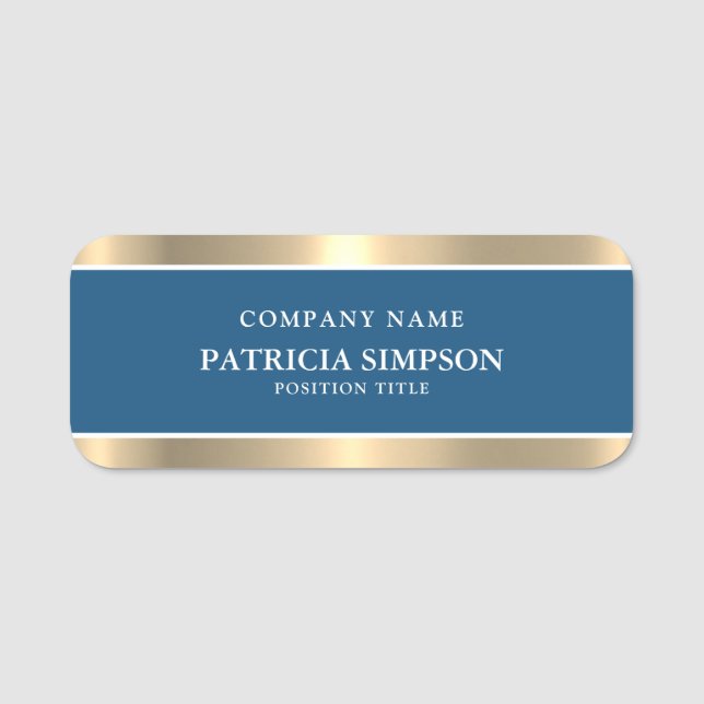 Porte-nom Balise d'identité professionnelle moderne Unique B (Devant)