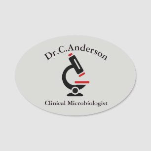 Porte-nom Balise Nom de la conception du microscope