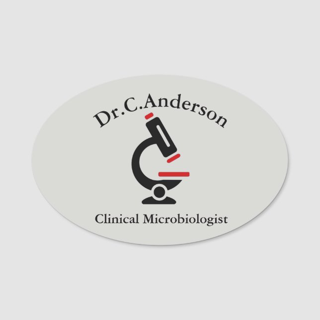 Porte-nom Balise Nom de la conception du microscope (Devant)