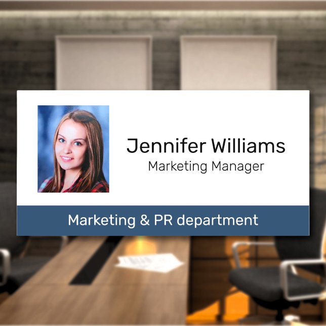 Porte-nom Balise Nom de l'employé - Titre de la tâche photo  (Créateur téléchargé)