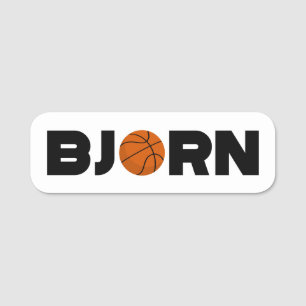 Porte-nom Balise Nom du basket-ball de Bjorn