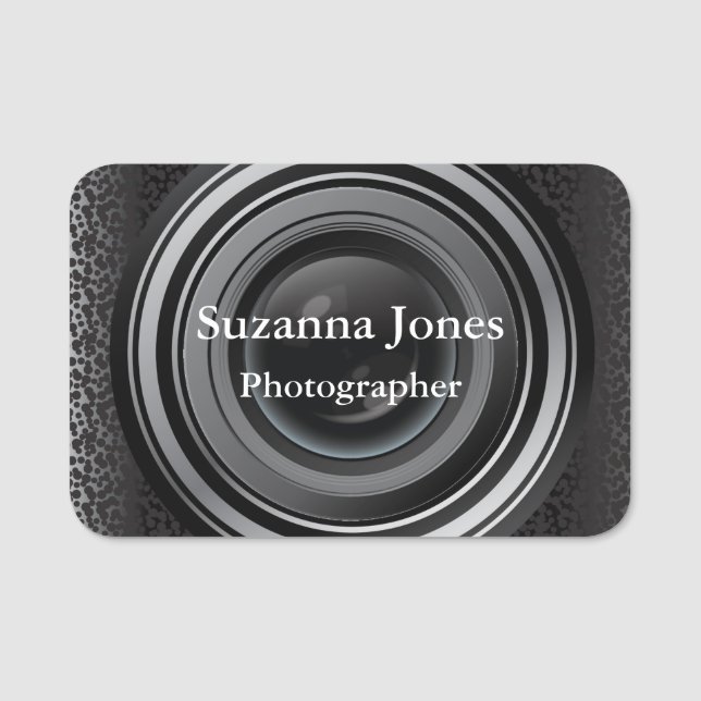 Porte-nom Balise Nom du design du photographe de lentilles d (Devant)