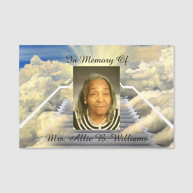 Porte-nom Balise Nom du mémorial (Devant)