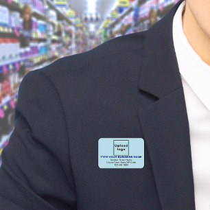 Porte-nom Balise Nom du rectangle bleu clair de marque comme