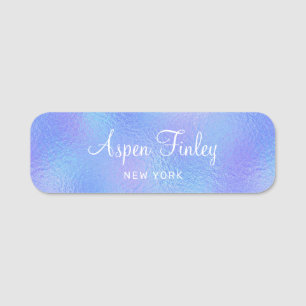 Porte-nom Balise Nom élégant Faux Iridescente Foil