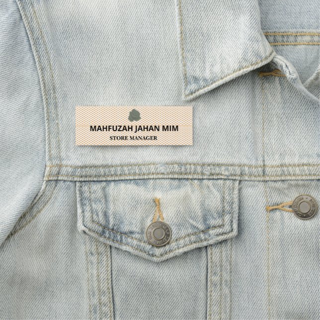 Porte-nom Balises De Nom Magnétique Personnalisées Avec Logo (En situation)