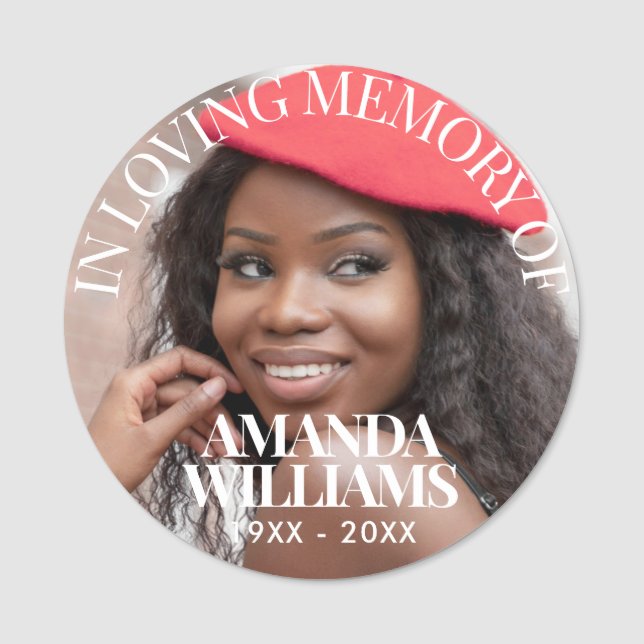 Porte-nom Balises magnétiques ou épingles personnalisées Pho (Devant)