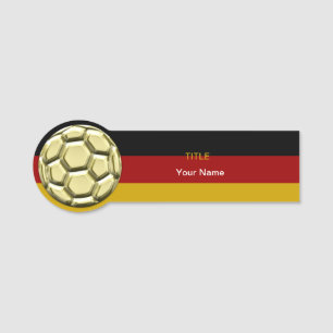 Porte-nom Balle de football en or