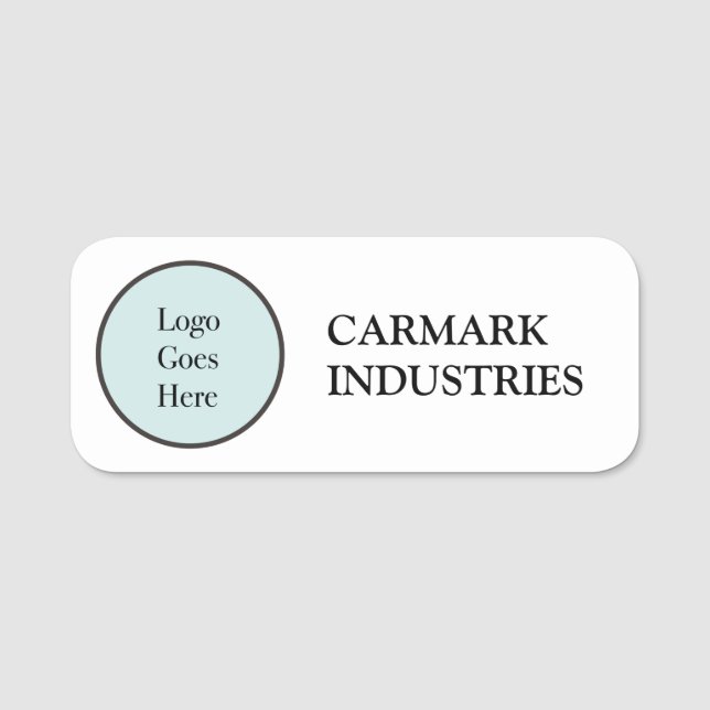 Porte-nom Basic Company Name and Logo (Devant)