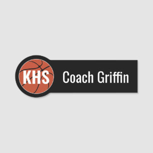 Porte-nom Basket-ball Personnalisé Entraîneur/Joueur Nom/Num