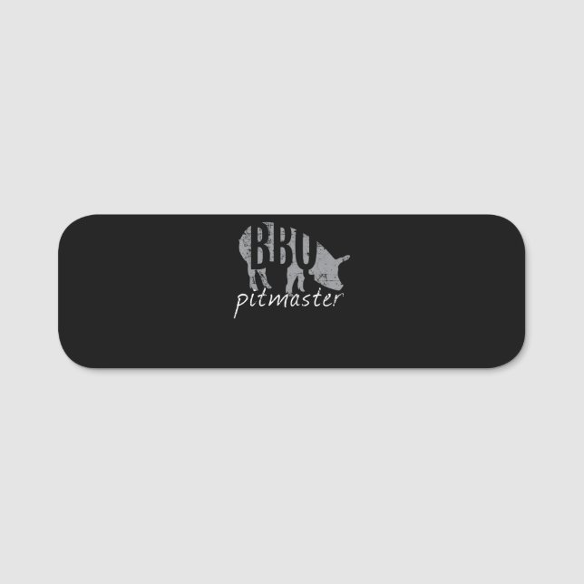 Porte-nom BBQ| BBQ Pitmaster Pig Grill Grill Fars Day (Devant)