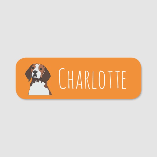 Porte-nom Beagle beagle (Devant)