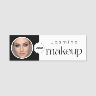 Porte-nom Beauté professionnelle MUA en noir et blanc Photo